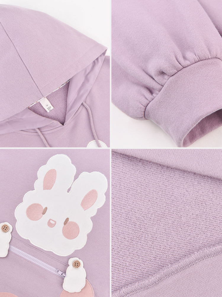 Fleece sweater pullover hood