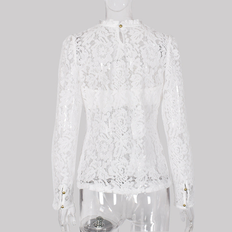 Cutout lace blouse