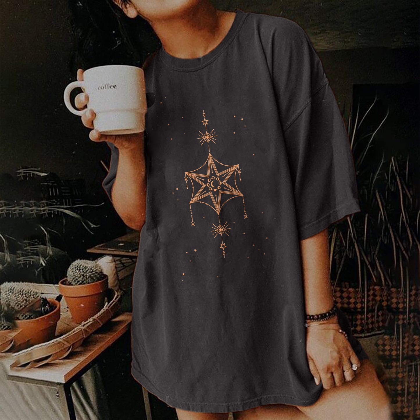 Short Sleeve T Shirt Women's Vintage Print