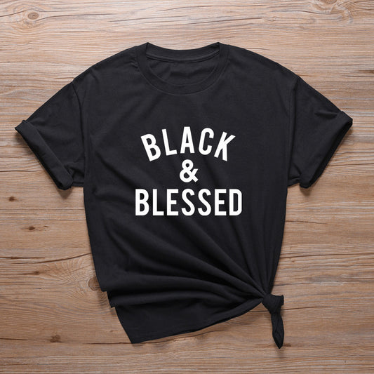 New Black Blessing Short-sleeved Top T-shirt