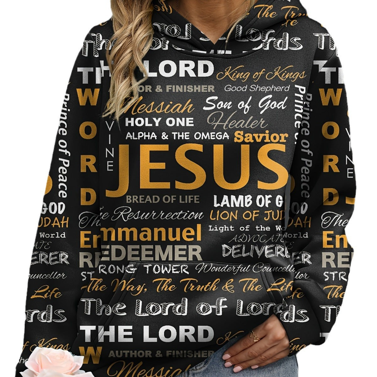 Letter Print Hoodie Casual Kangaroo Pocket Long Sleeve Sweatshirt