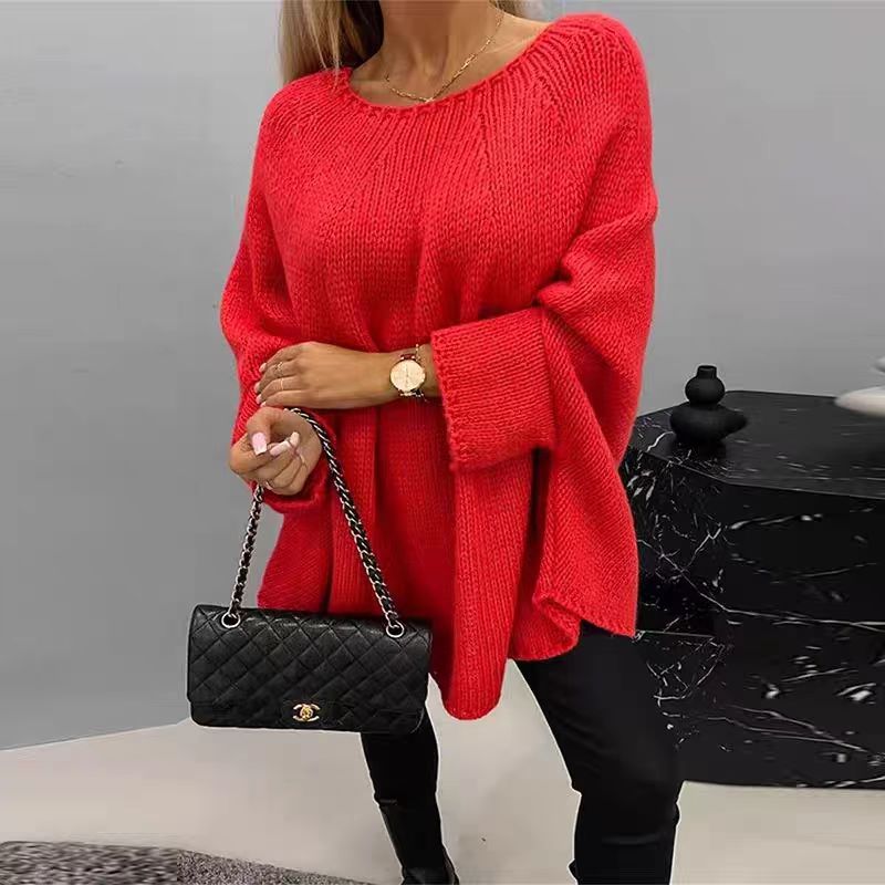 Winter Loose Batwing Sleeve Pullover Sweater Fashion Oversized
