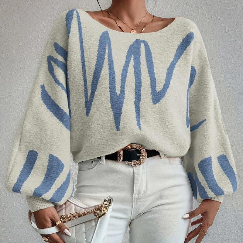 New Lantern-sleeved Pullover Sweater Fashion Line