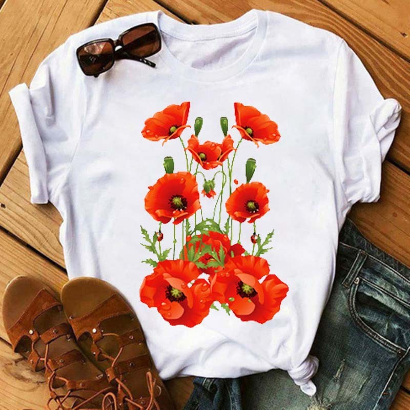 Summer New Printed Short-sleeved T-shirt