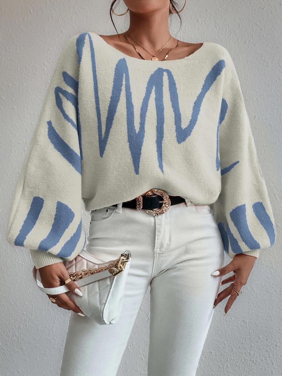 New Lantern-sleeved Pullover Sweater Fashion Line
