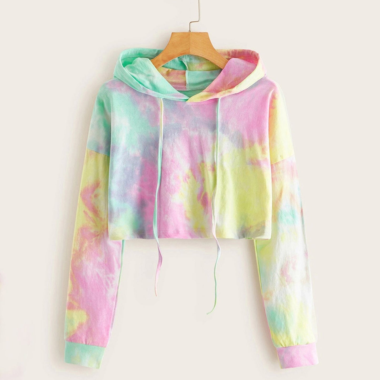 Hoodies Women Rainbow Tie Dye Print Women's