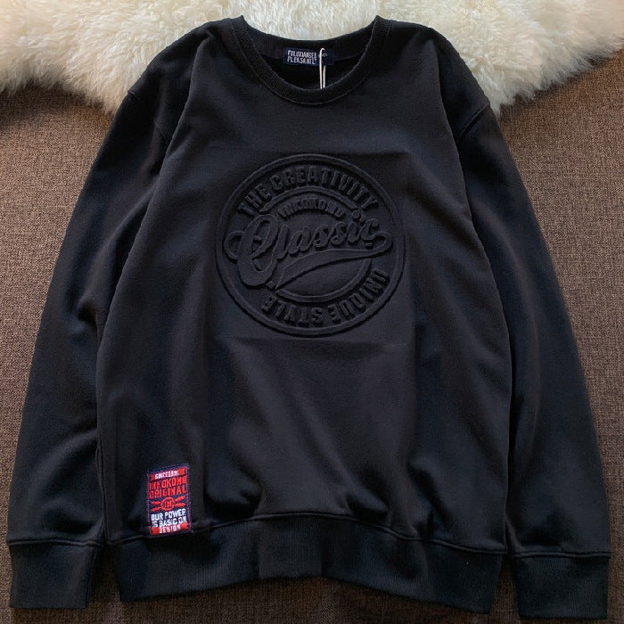 Scale Sweater Concave-convex Round Neck Fashion Style
