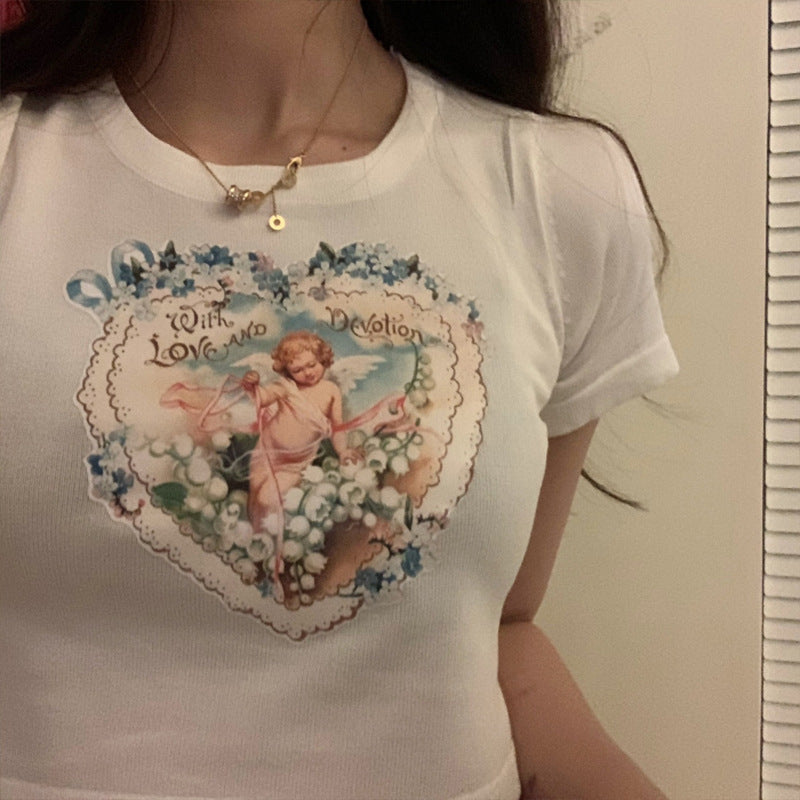 Summer Korean Short Women's Short Sleeve T-Shirt Women's Slim Fit