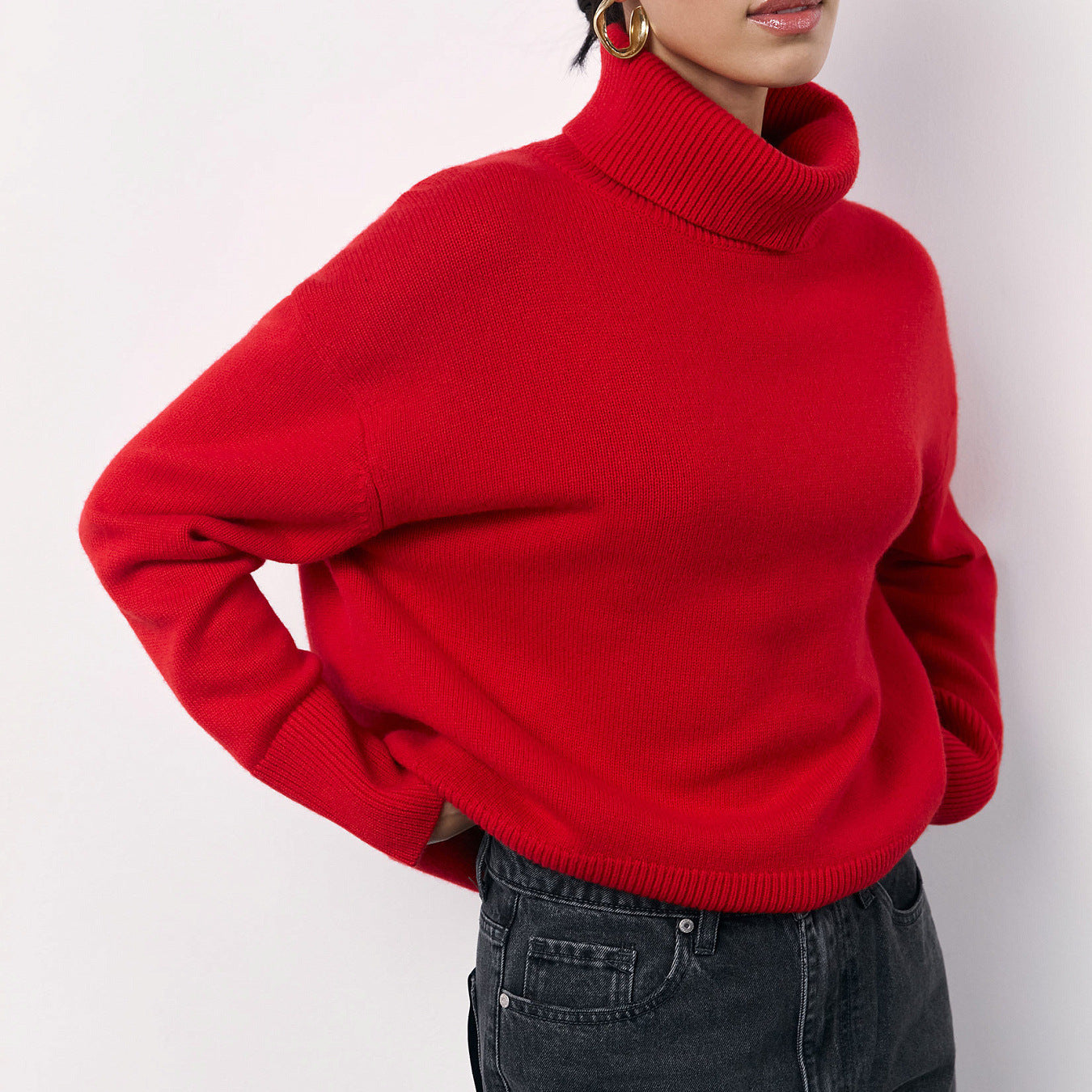 Winter Turtleneck Sweater Fashion Personality Long Sleeve Knitted