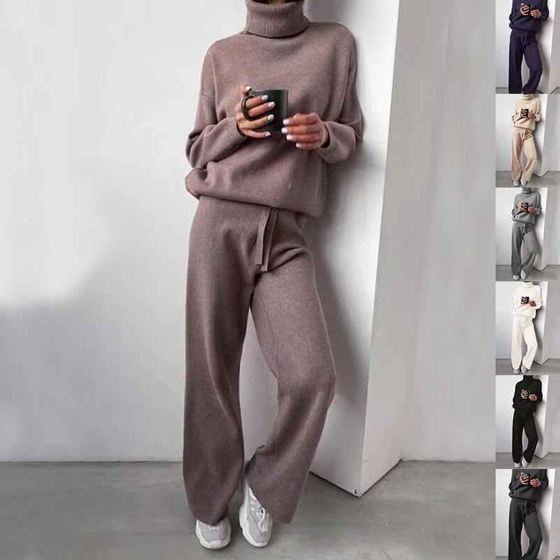 Casual Fashion Suits For Women Turtleneck Sweater