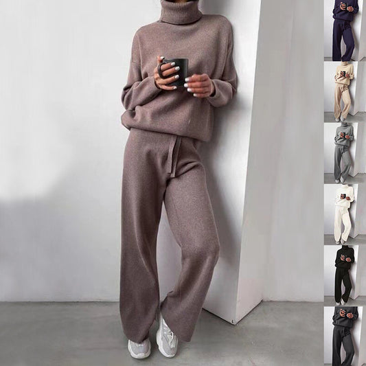 Casual Fashion Suits For Women Turtleneck Sweater