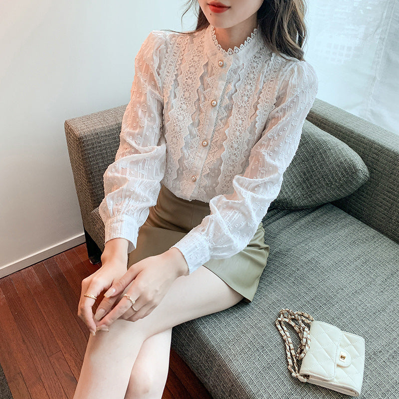 Fashionable Western-style Sweet Chiffon Blouse