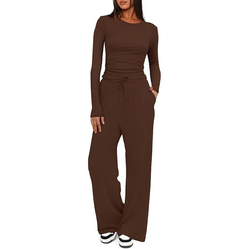 2 Pieces Women's Suit Autumn Winter Long Sleeve Tops
