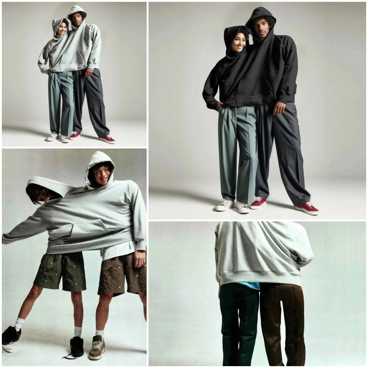 Creative Couple Solid Color Jumpsuit