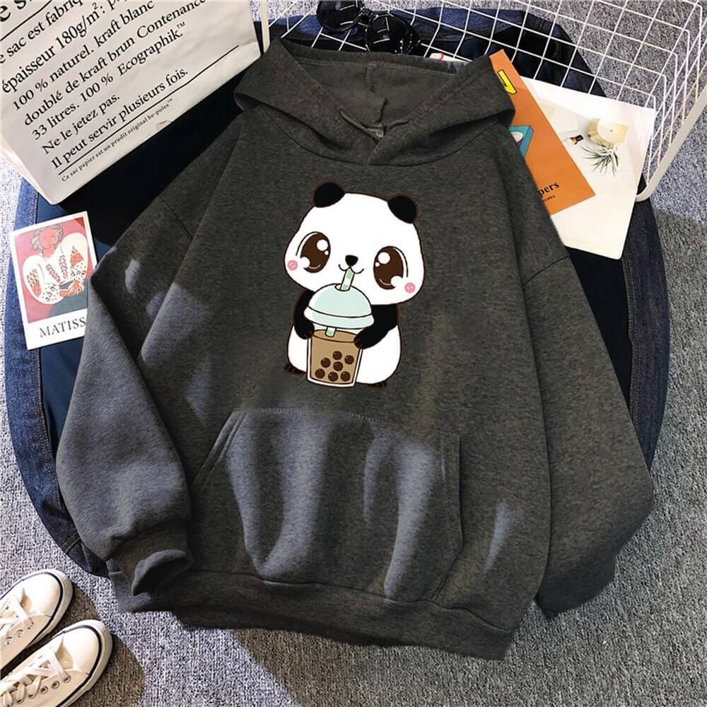 New Korean Style Hooded Plus Fleece Sweater Women