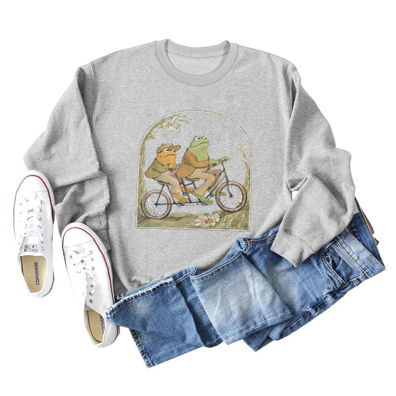 Frog And Toad Are Good Partners Casual Cotton Sweater