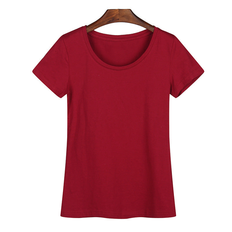 Women's Low-neck Short-sleeved T-shirt