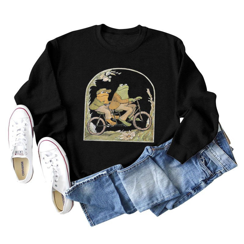 Frog And Toad Are Good Partners Casual Cotton Sweater