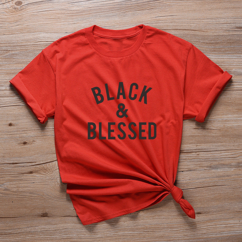 New Black Blessing Short-sleeved Top T-shirt