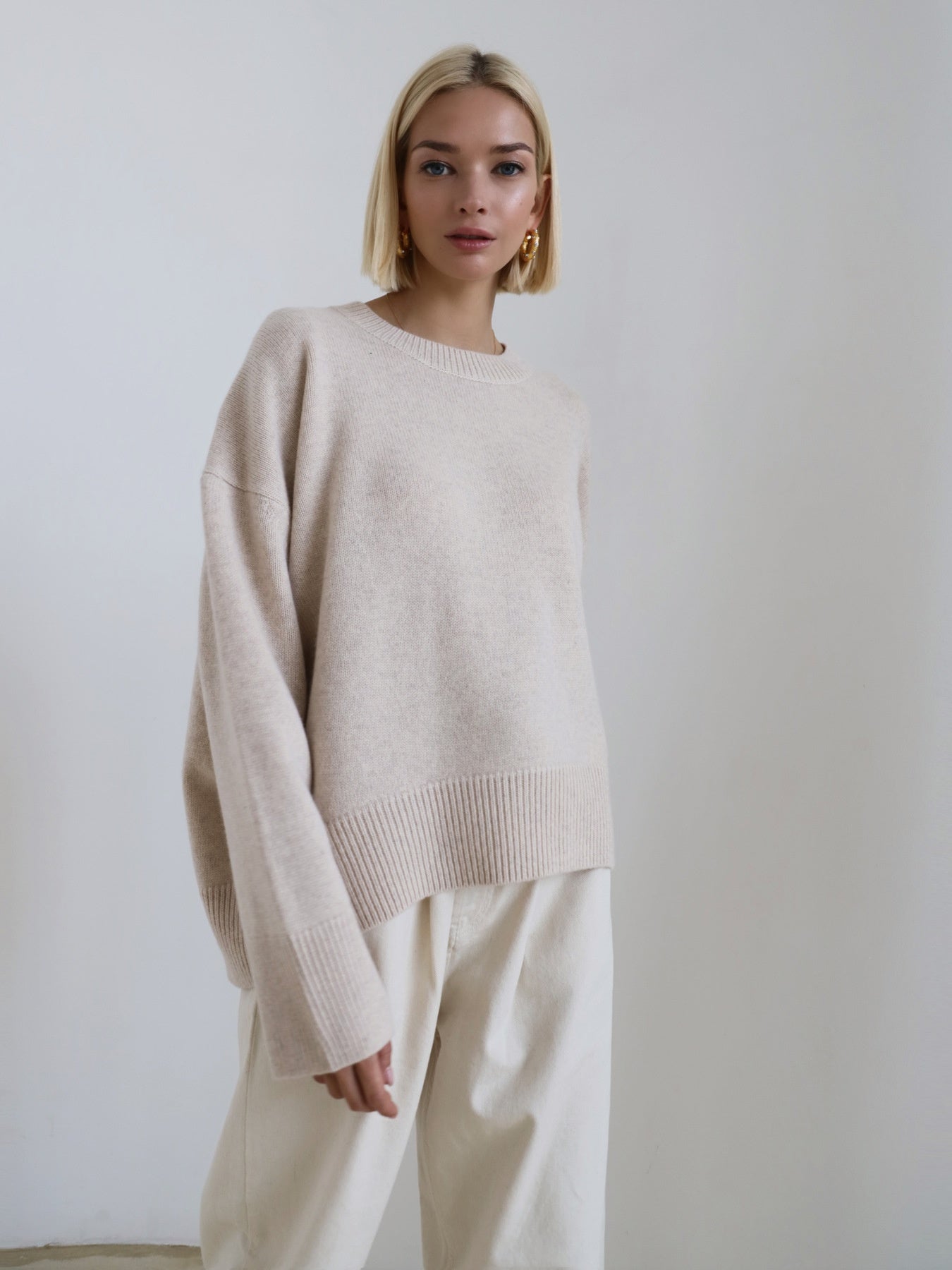 Thick Round Neck Women's Loose All-matching Sweater