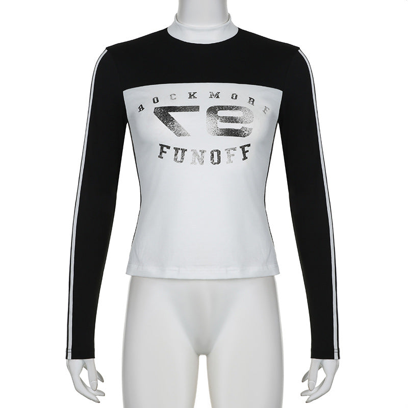 American Street Digital Printing Contrast Color Striped