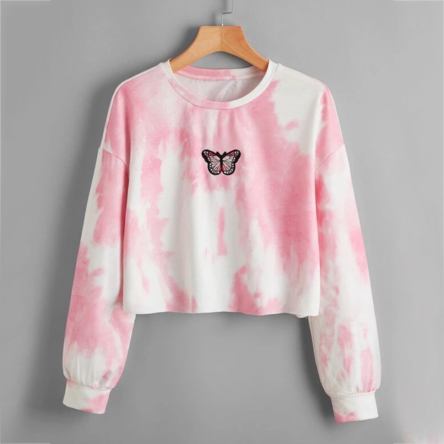 Hoodies Women Rainbow Tie Dye Print Women's