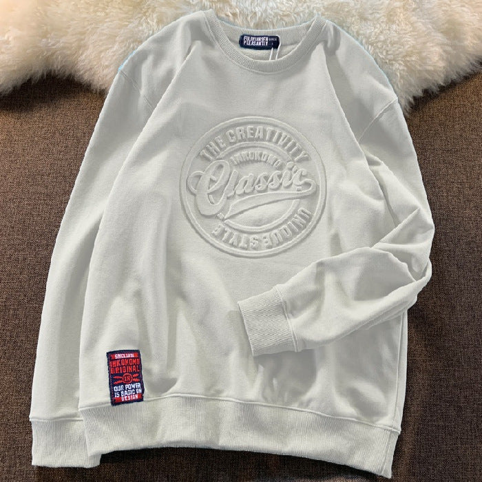 Scale Sweater Concave-convex Round Neck Fashion Style