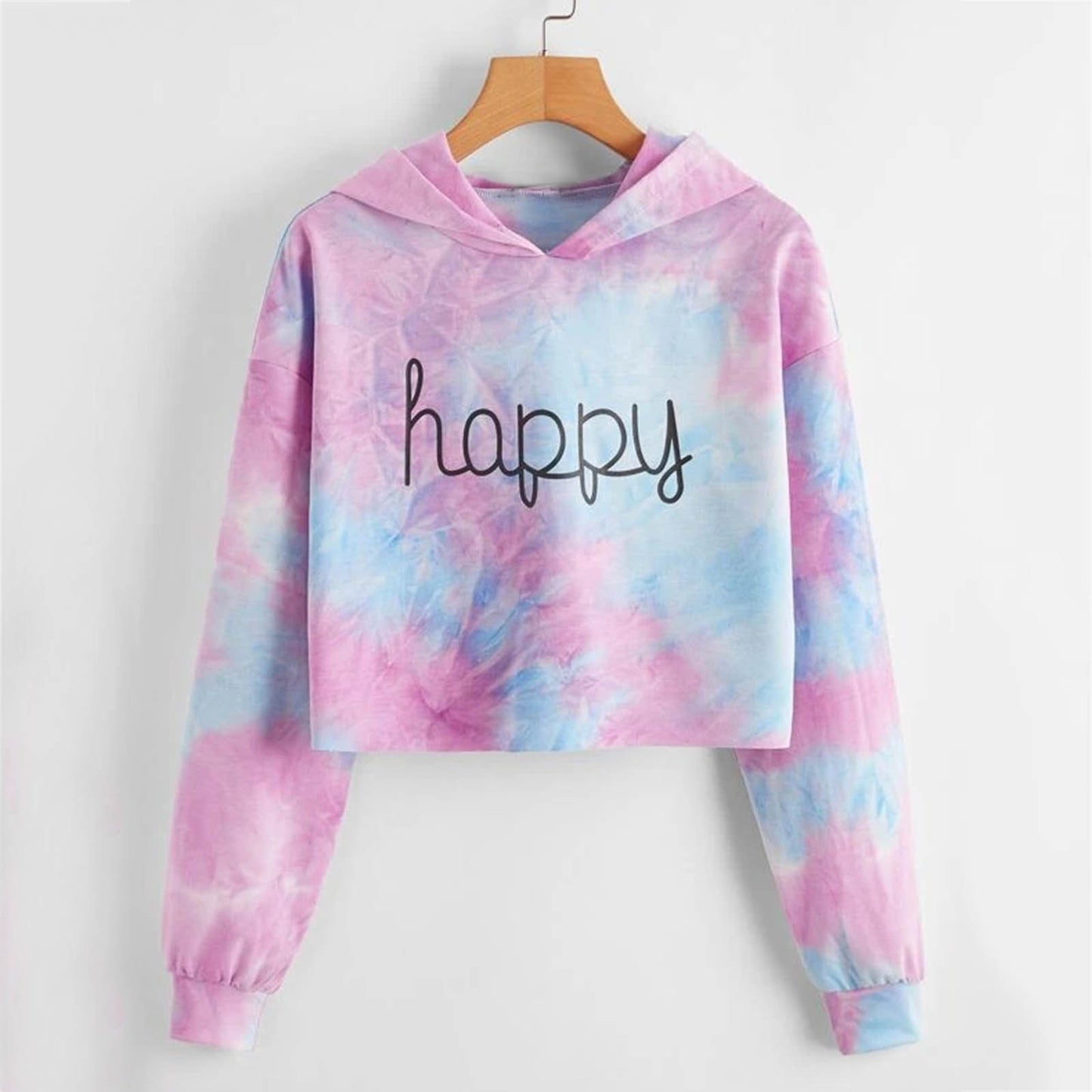 Hoodies Women Rainbow Tie Dye Print Women's