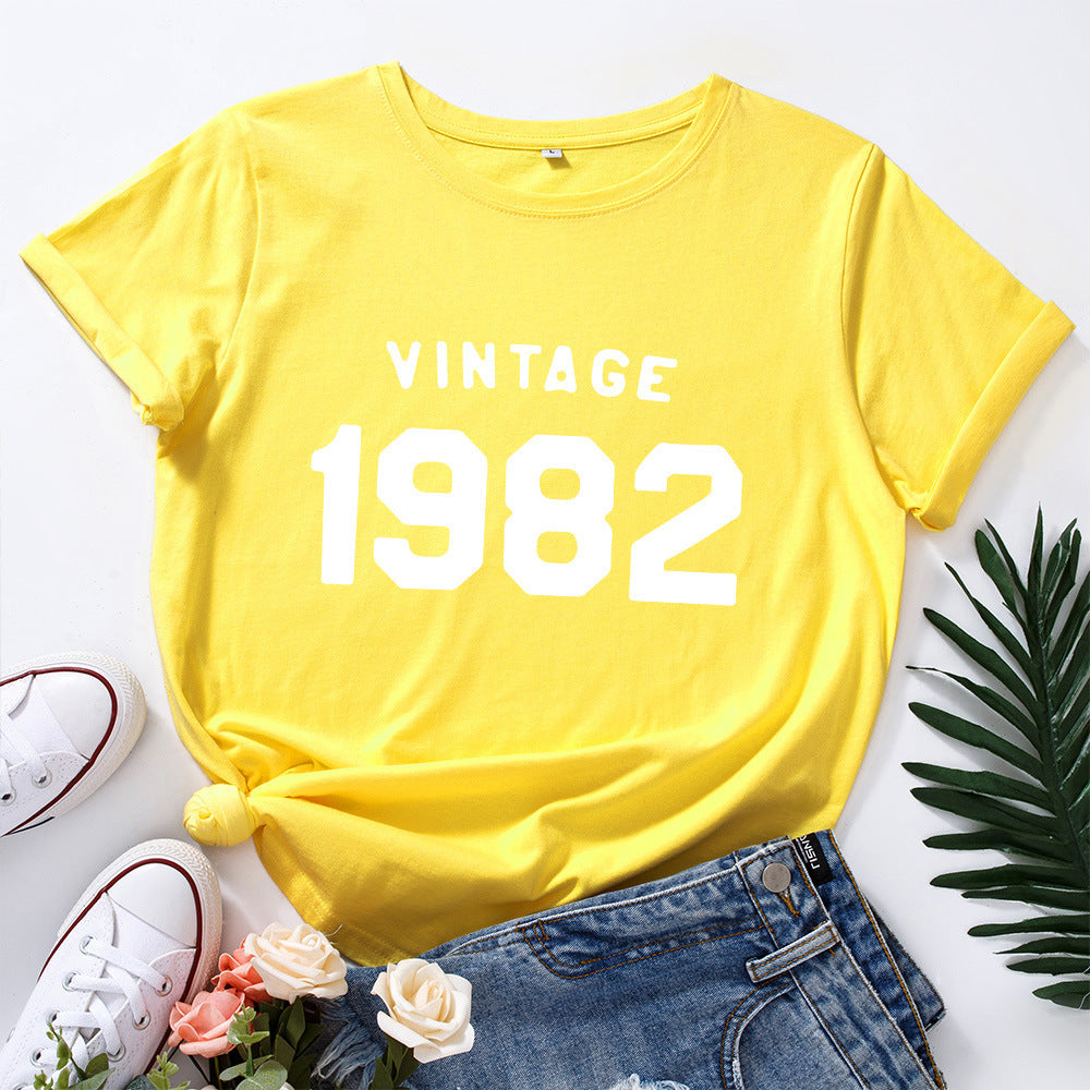 Women's Loose Round Neck Short Sleeve T-shirt