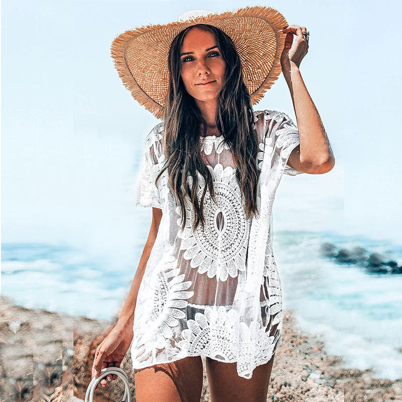 Knitted Loose Seaside Vacation Beach Blouse