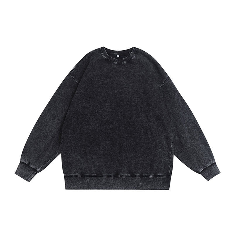Round Neck Sweater Women's Worn Looking Washed-out