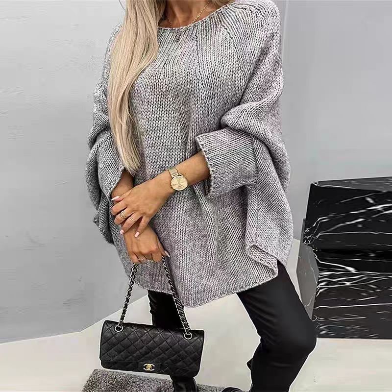 Winter Loose Batwing Sleeve Pullover Sweater Fashion Oversized