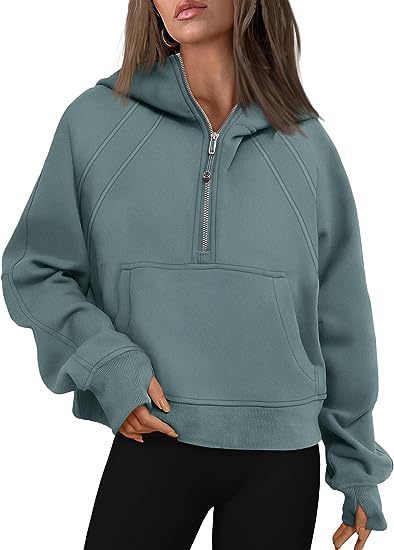 Zipper Hoodies Sweatshirts With Pocket Loose Sport