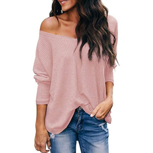 Women's Autumn Loose-fitting Lightweight Thin Large V-neck