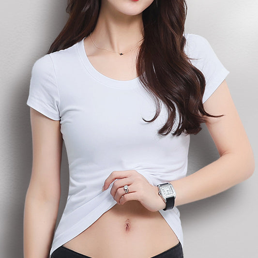 Women's Low-neck Short-sleeved T-shirt