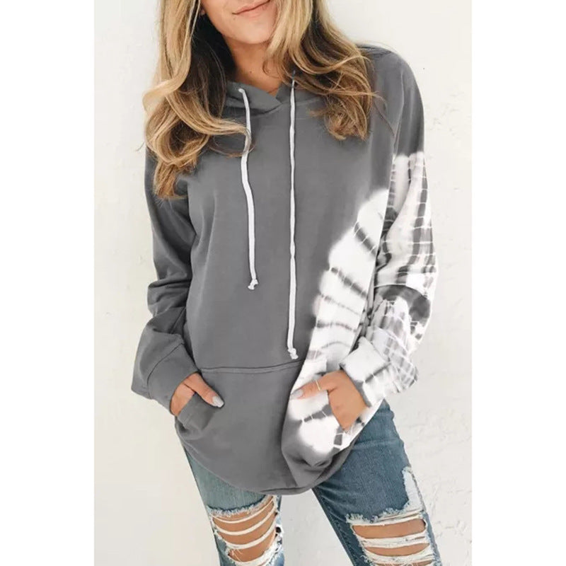 New Loose Long Sleeve Printed Hooded Sweatshirt