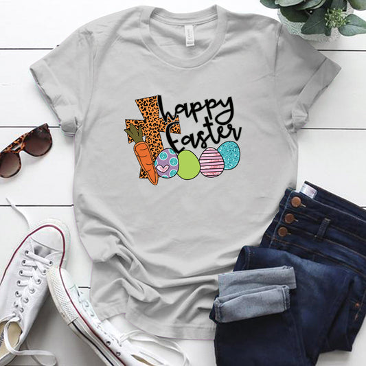 Pumpkin Print T-Shirt Carrot Short Sleeve