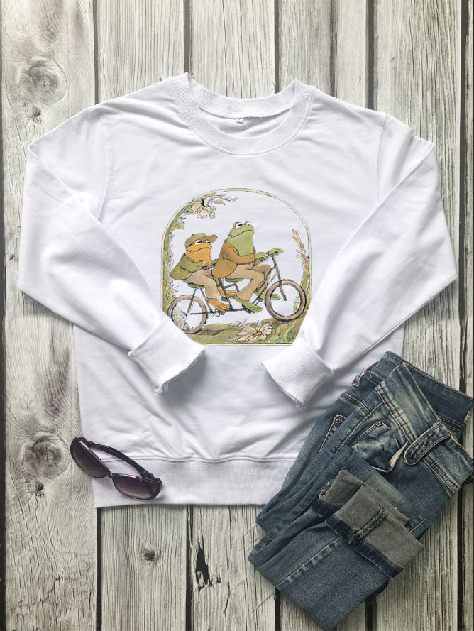 Frog And Toad Are Good Partners Casual Cotton Sweater