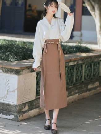 Women's Two-piece Blouse And Skirt