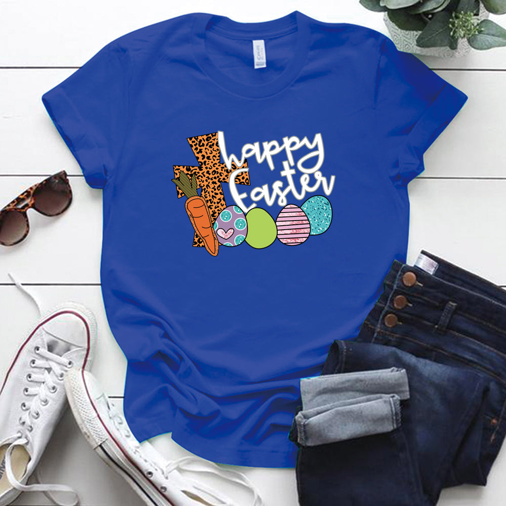 Pumpkin Print T-Shirt Carrot Short Sleeve