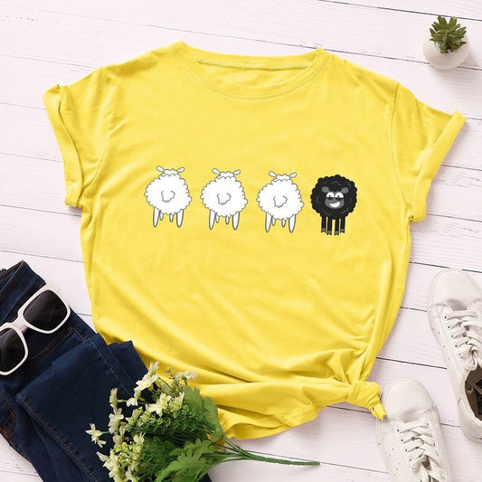 Cute Printed Short-sleeved T-shirt