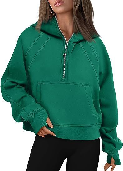 Zipper Hoodies Sweatshirts With Pocket Loose Sport