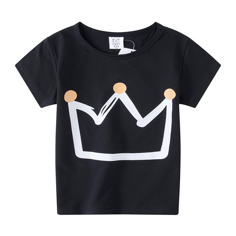 Children's Short Sleeve Boys And Girls T-shirt Cartoon Half Sleeve Top