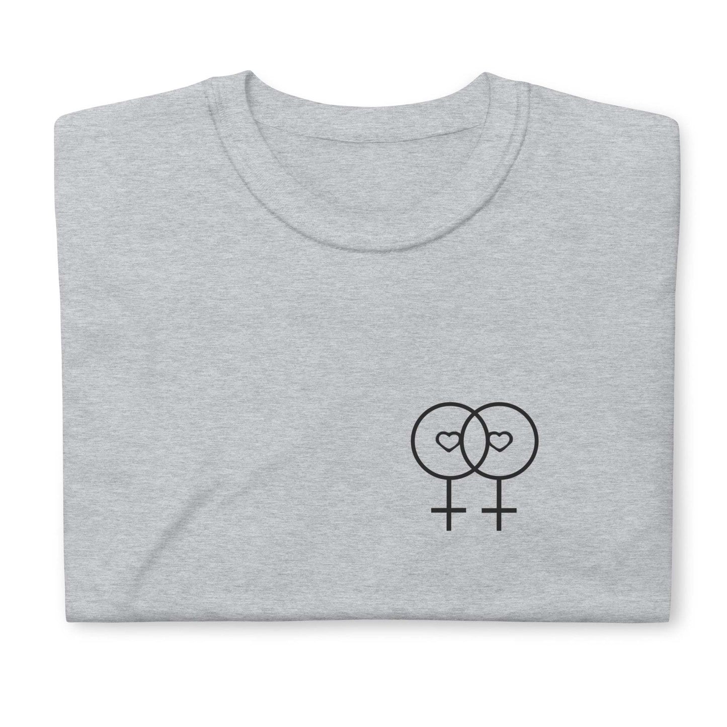 Lesbian Love Sports Short Sleeved T-shirt