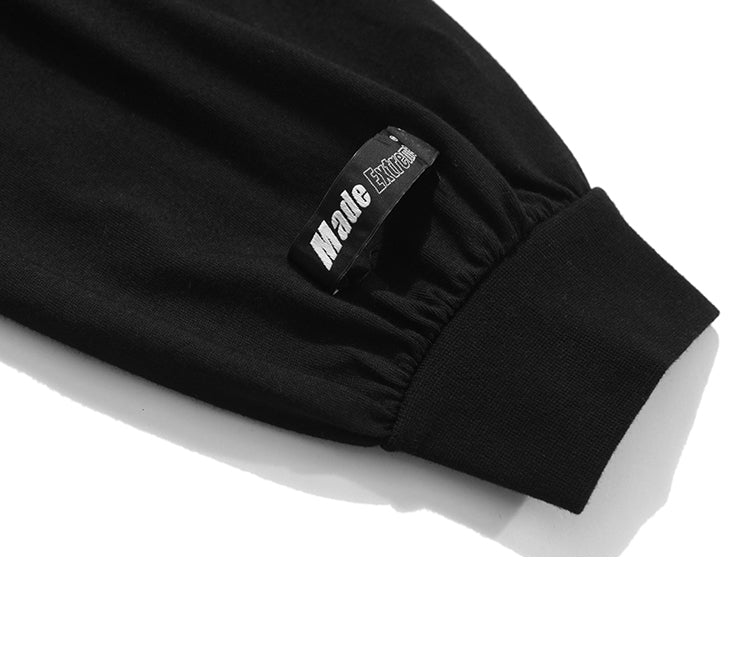 European And American High Street Retro Portrait Print Long-sleeved T-shirt