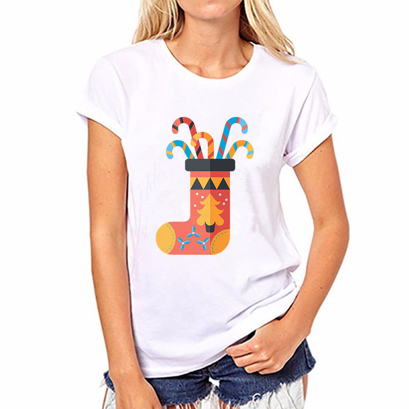 Casual Women's Printable Short Sleeve T-Shirt
