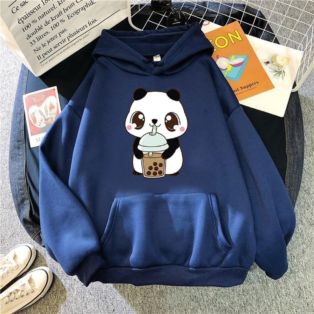 New Korean Style Hooded Plus Fleece Sweater Women