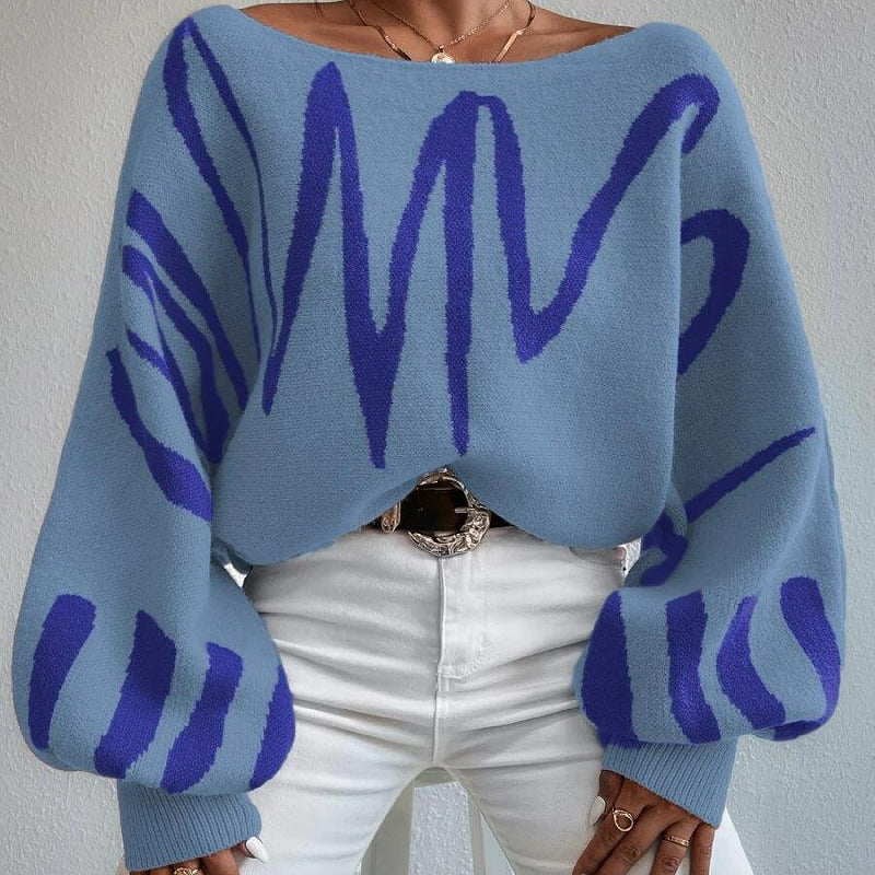 New Lantern-sleeved Pullover Sweater Fashion Line