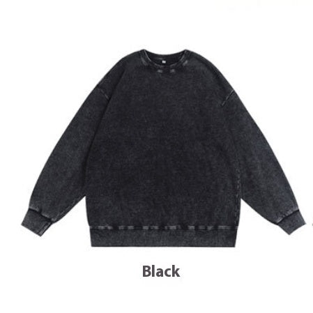 Round Neck Sweater Women's Worn Looking Washed-out