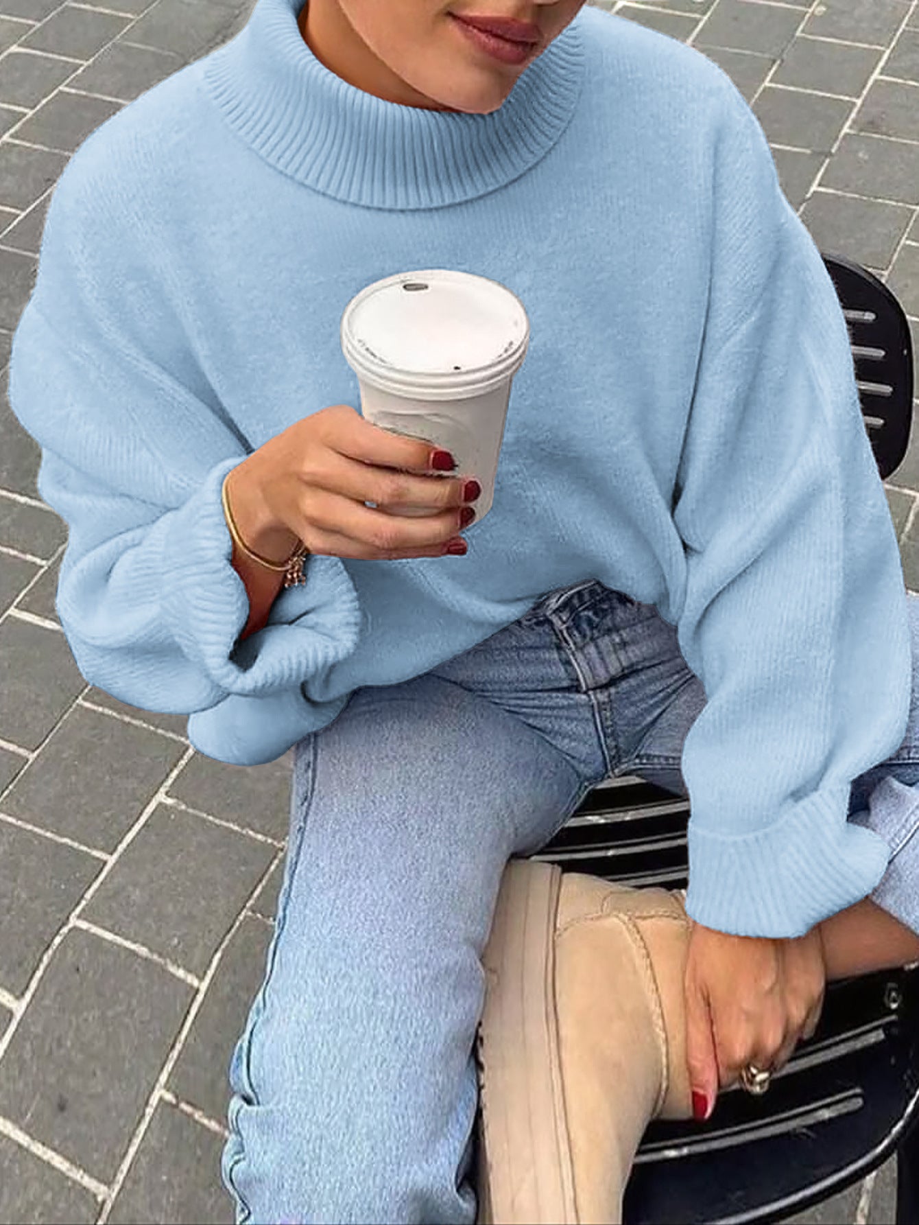 Sweet Crew Neck Pullover Sweater Winter Fashion